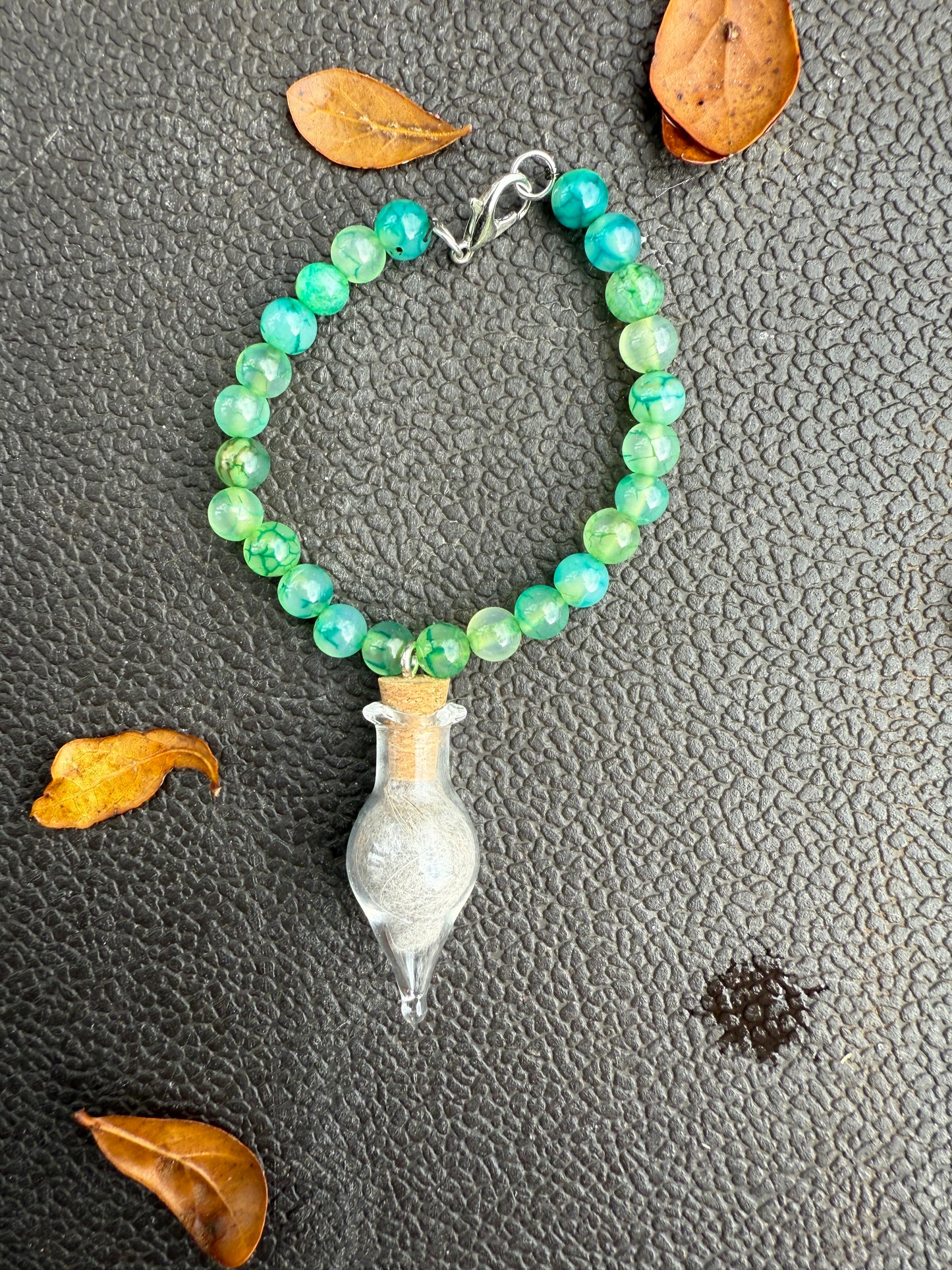 Gemstone Fox Fur Bracelet