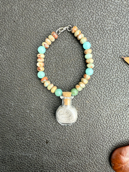 Gemstone Fox Fur Bracelet