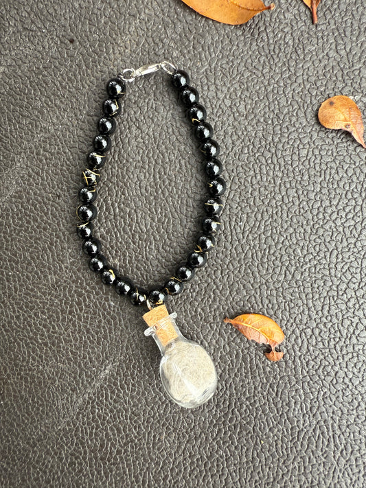 Gemstone Fox Fur Bracelet